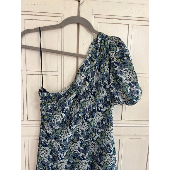 NWT ASTR The Label size medium women’s floral one shoulder midi dress - Picture 4 of 7
